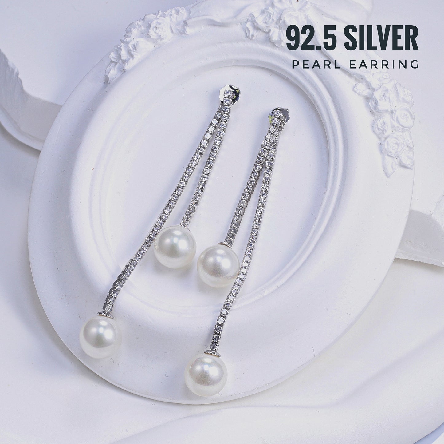 Pearl Drop Hanging Silver Earring