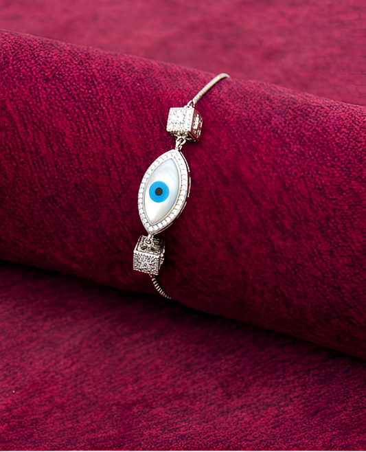 Evil-Eye Stylish SIlver Bracelet