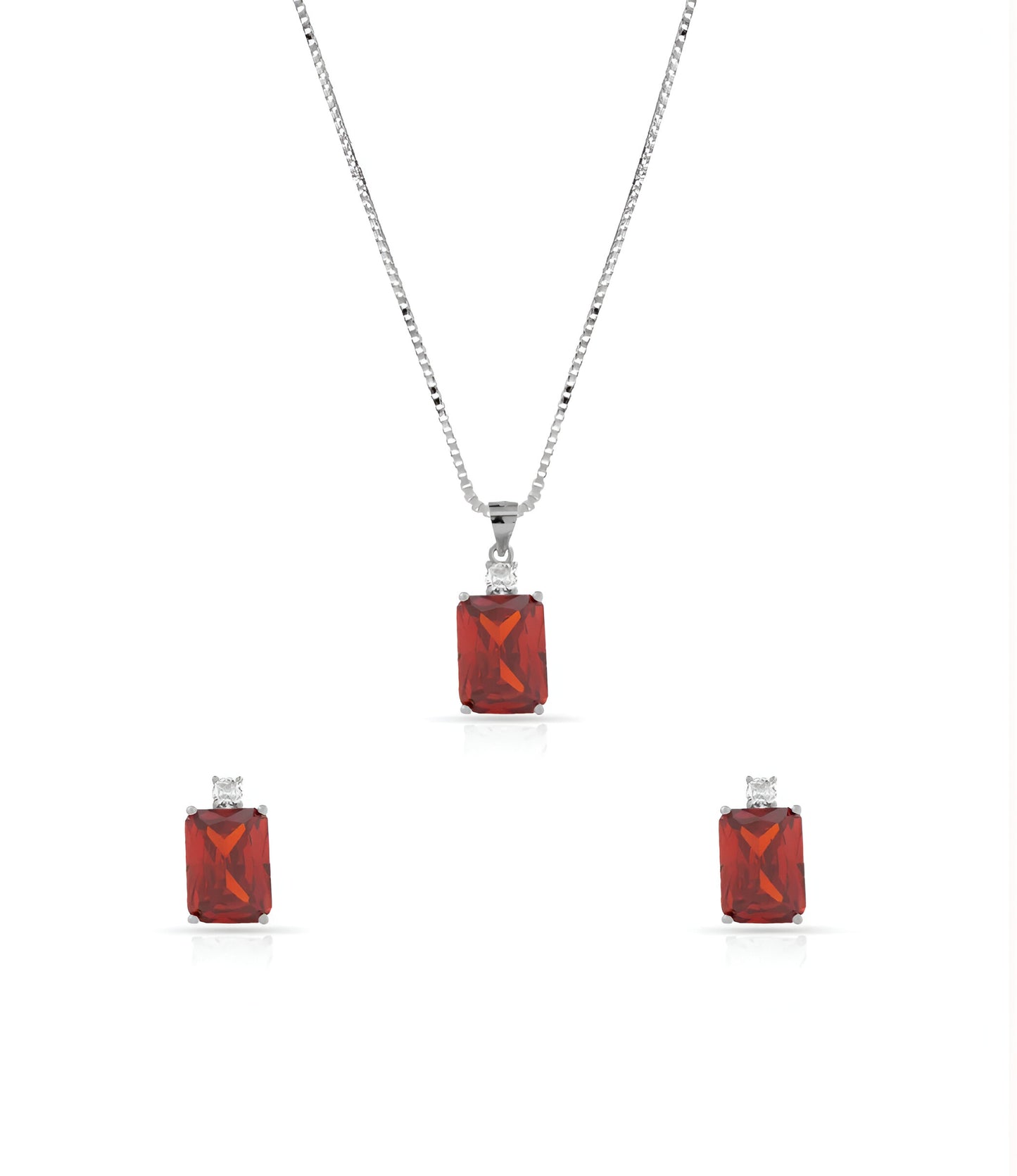 Semi-Precious Colorful Stone Pendant Set