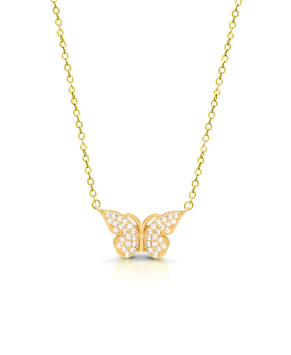 Butterfly-shaped Magnetic Attached Silver Chain