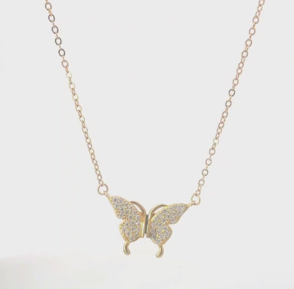 Butterfly-shaped Magnetic Attached Silver Chain