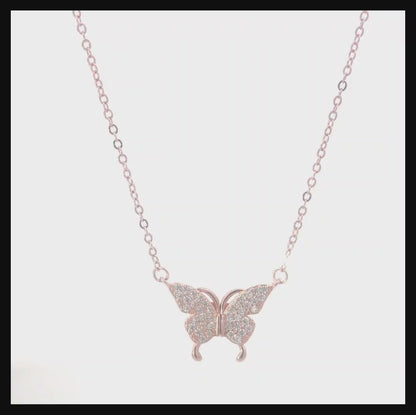 Butterfly-shaped Magnetic Attached Silver Chain